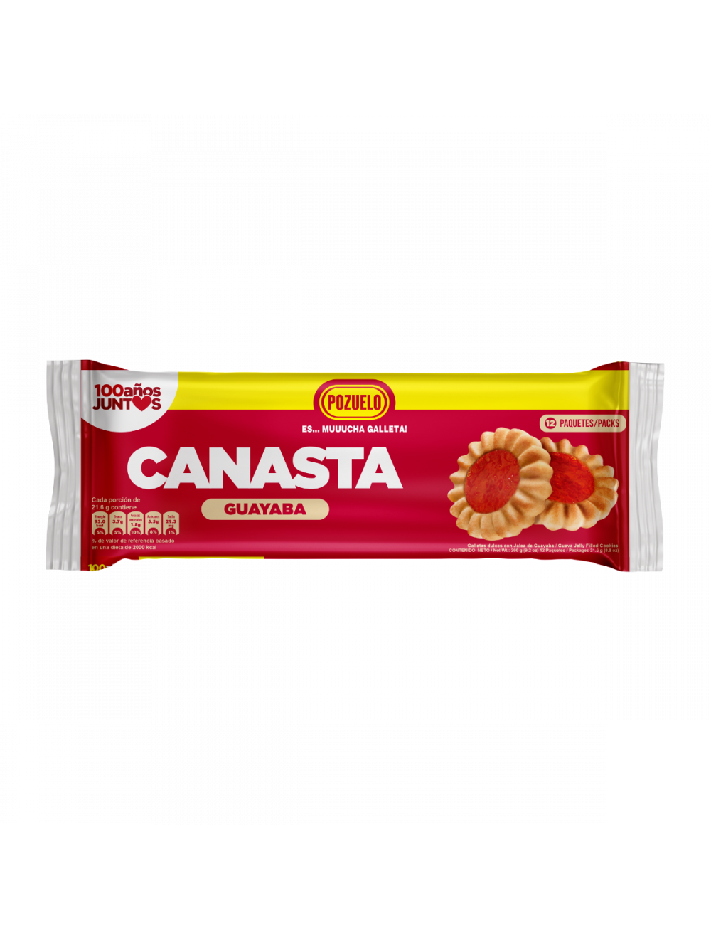 GALLETAS CANASTA GUAYABA 260G 12UDS
