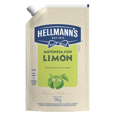 HELLMANN'S MAYONESA C/LIMÓN 190G