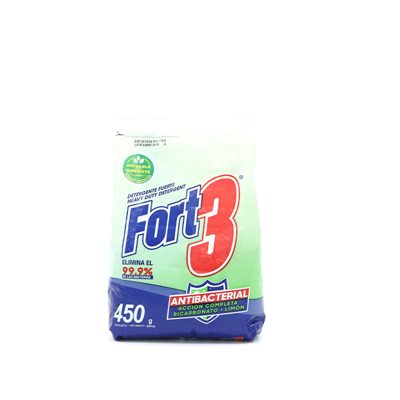 DETERGENTE FORT3 ANTIBACTERIAL 450G