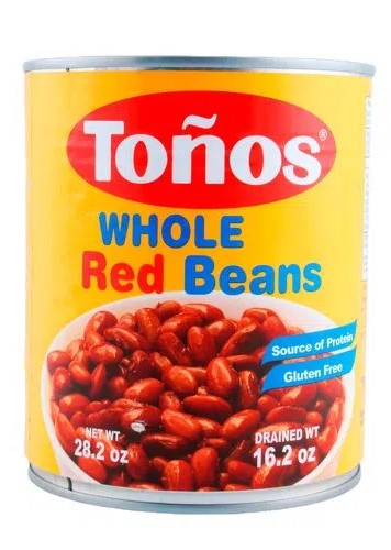 TOÑOS FRIJOLES ROJOS ENTEROS 800G