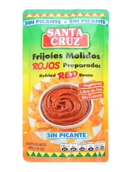 FRIJOLES MOLIDOS SANTA CRUZ ROJOS MEDIO 400G