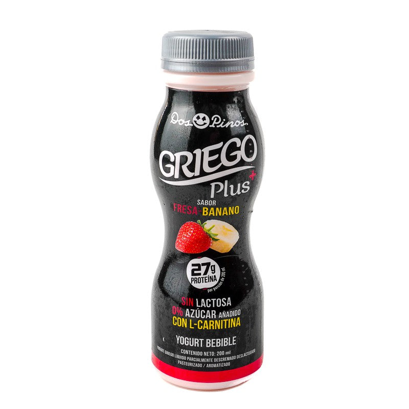 YOGURT GRIEGO PLUS LÍQUIDO FRESA BANANO 200ML