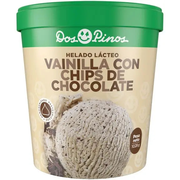 HELADO DOS PINOS VAINILLA CHIPS DE CHOCOLATE 1028G