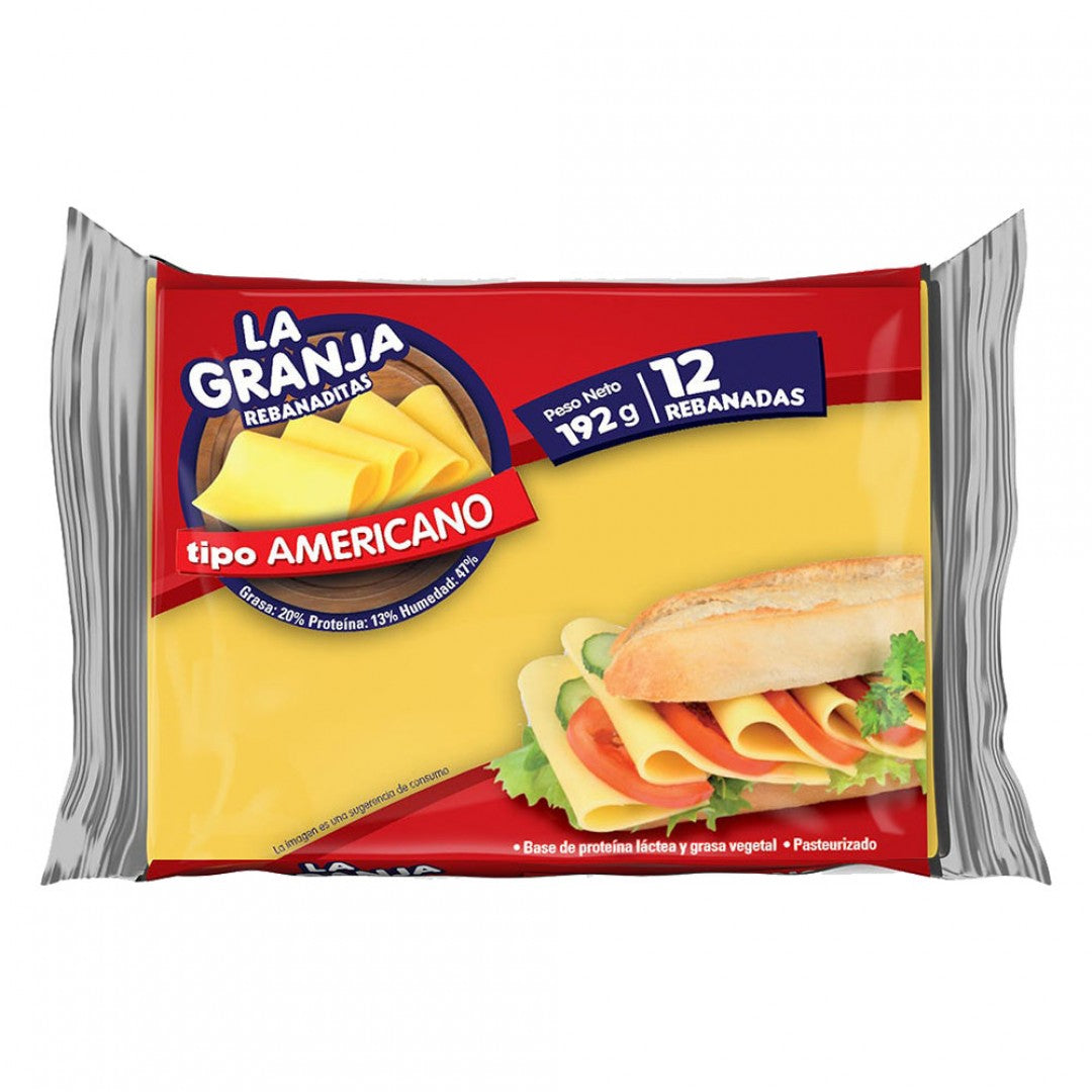LA GRANJA QUESO PROCESADO 12 REB 192G