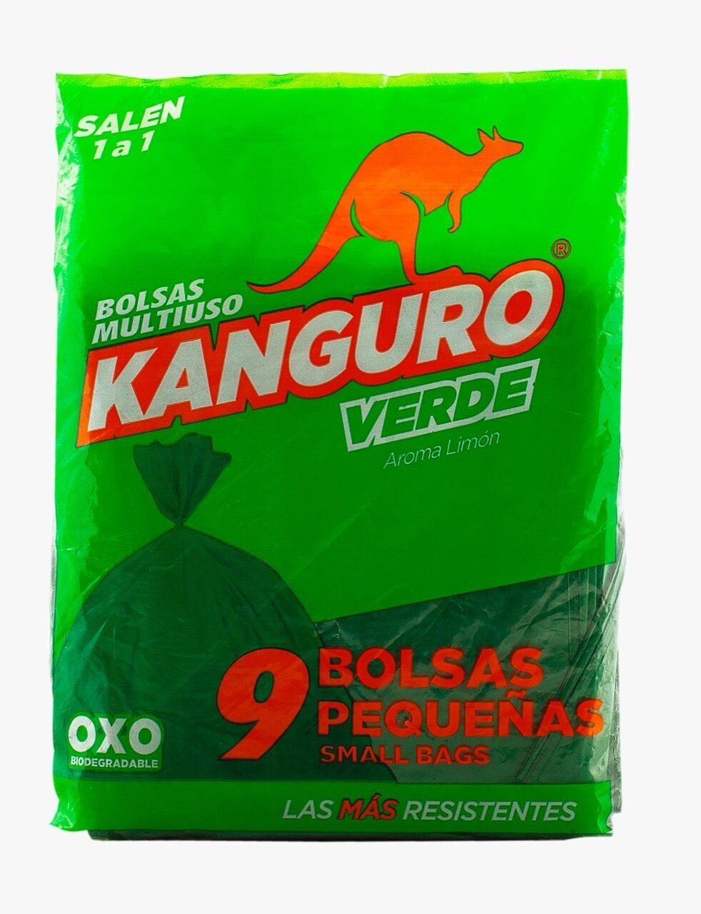 BOLSA KANGURO VERDES PEQUEÑAS 9UDS