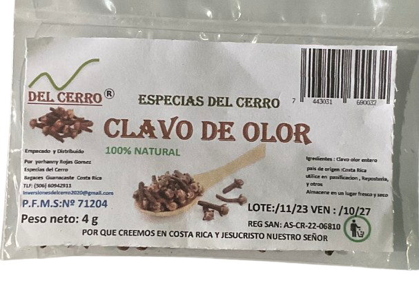 CLAVO DE OLOR ENTERO DEL CERRO 4G