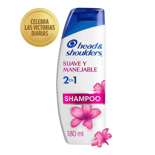 SHAMPOO HEAD&SHOULDERS 2EN1 SUAVE Y MANEJABLE 180ML