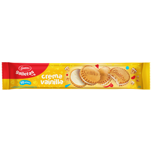 GALLETA GALLITO CREMA VAINILLA 70G