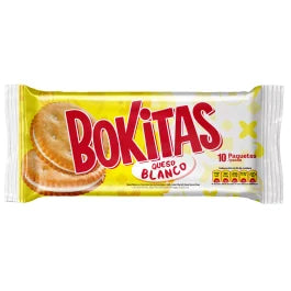 GALLETAS BOKITAS C/QUESO BLANCO 362G 10UDS
