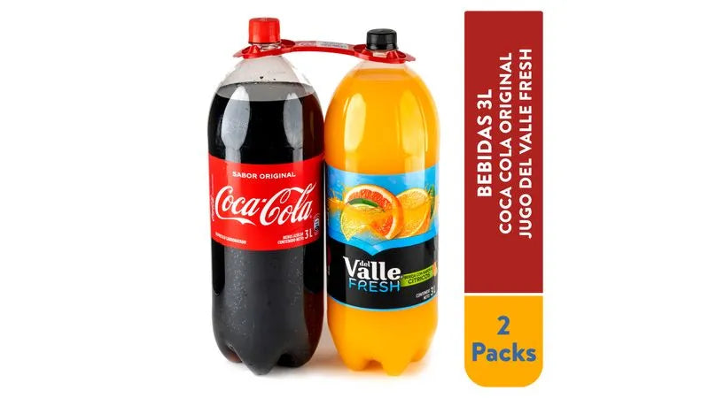 COCA COLA 3L + DEL VALLE CÍTRICOS 3L