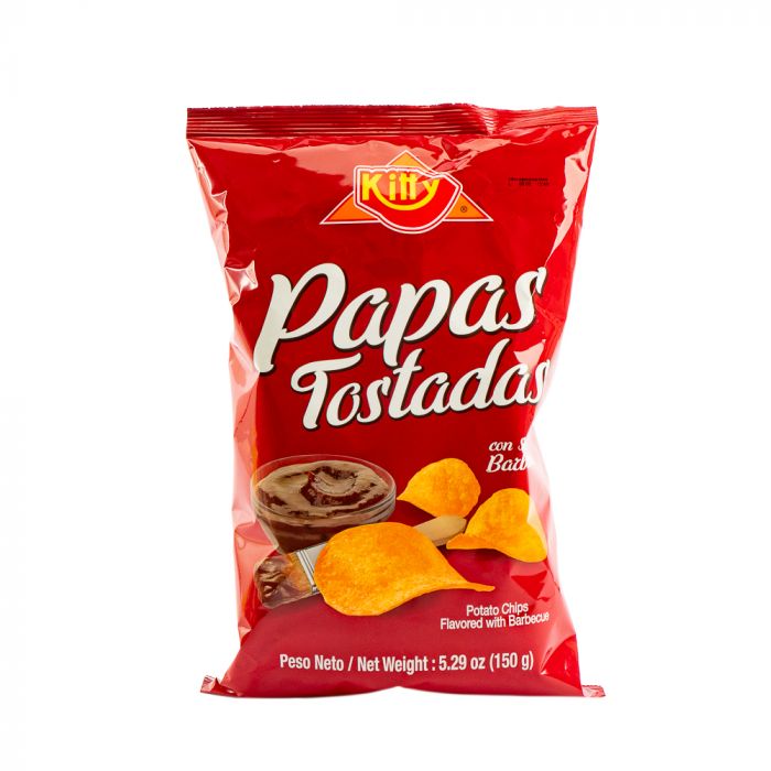 KITTY PAPAS TOSTADAS BARBACOA 25G