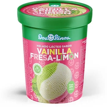 HELADOS DOS PINOS VAINILLA-FRESA-LIMON 499G