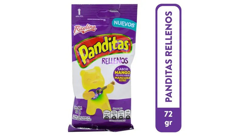 GOMITAS PANDITAS RELLENOS 72G