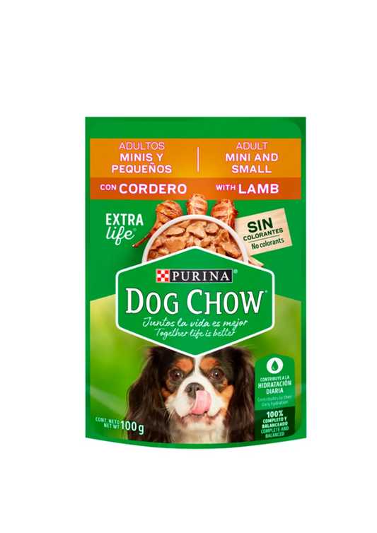 DOG CHOW PAUCHE ADULTO CORDERO 100G