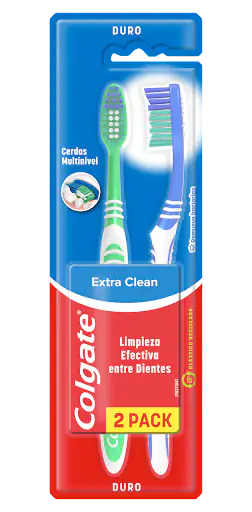 CEPILLO COLGATE EXTRA CLEAN DURO 2x1