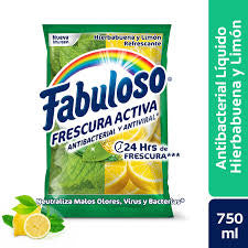 FABULOSO DESINFECTANTE HIERBABUENA Y LIMÓN 750ML