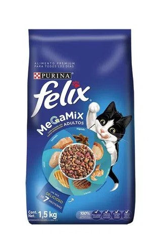 ALIMENTO P/GATOS FELIX MEGAMIX 1.5kg