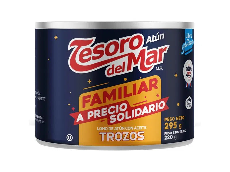 ATUN TESORO DEL MAR TROZOS EN ACEITE 295G