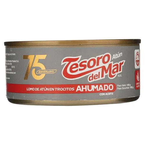 ATUN TESORO DEL MAR TROZOS AHUMADO 140G