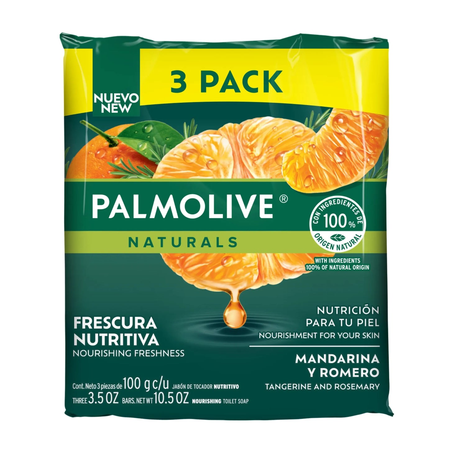 JABÓN PALMOLIVE MANDARINA Y ROMERO 3PACK