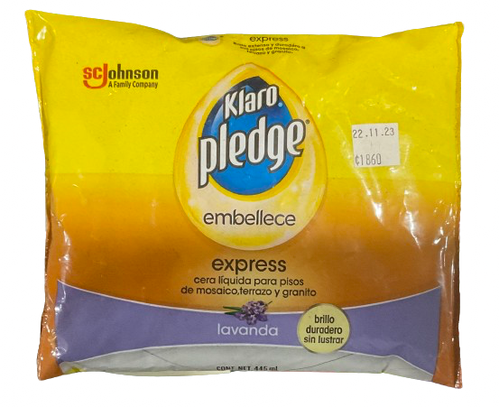 KLARO PLEDGE CERA EXPRESS LAVANDA 445ML