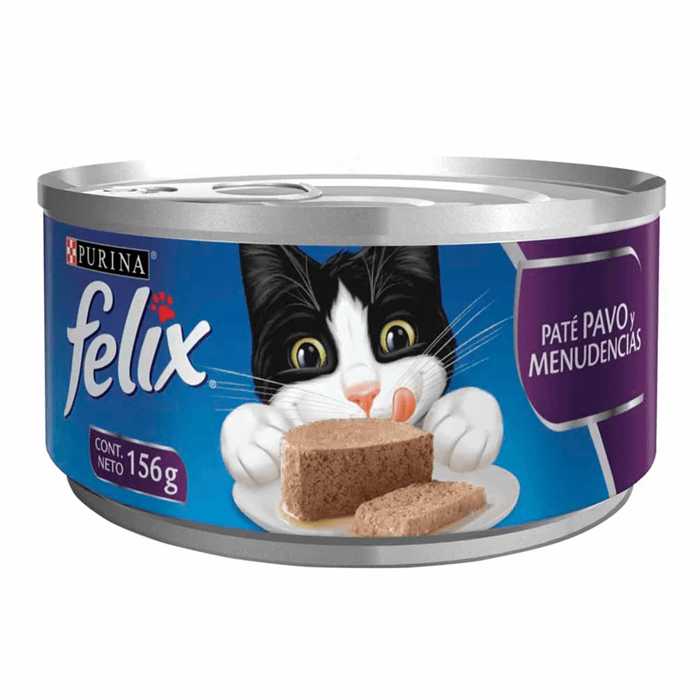 ALIMENTO CAT FELIX PATE DE PAVO Y MENUDOS 156G