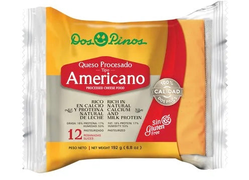 QUESO PROCESADO AMERICANO 12 REB 192G