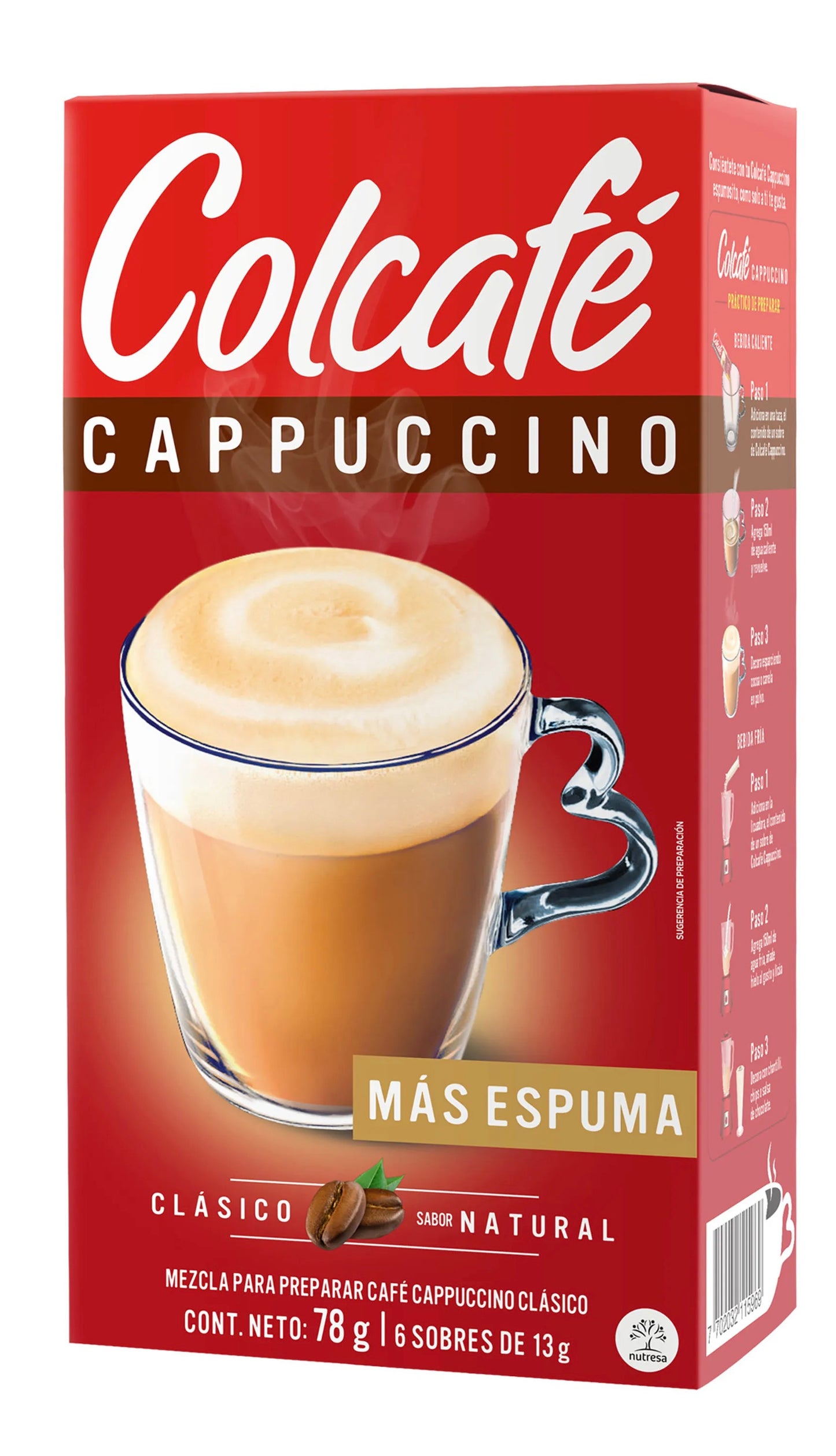 COLCACAFÉ CAPUCCINO CLÁSICO CAJA 6U