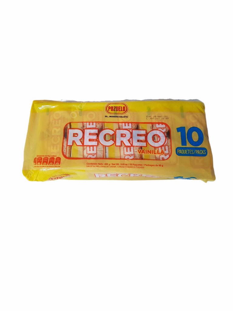 GALLETA RECREO VAINILLA 480G 10UDS