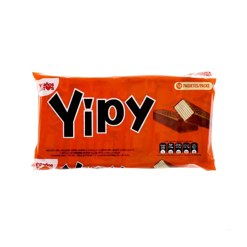 GALLETAS YIPY VAINILLA 338G 12UDS