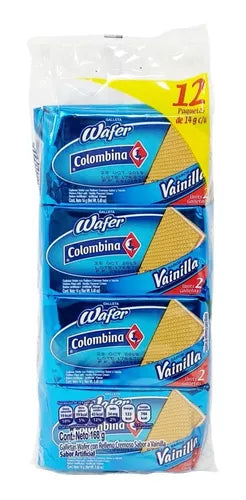 SORBETO COLOMBINA VAINILLA WAFER 168G 12UDS