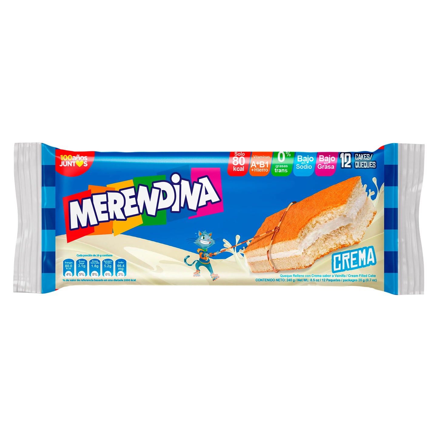 MERENDINA CREMA 240G 12UDS