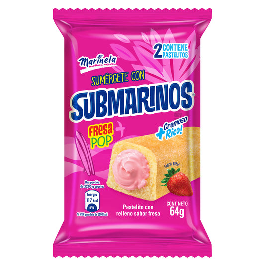 MARINELA SUBMARINOS FRESA POP 64G