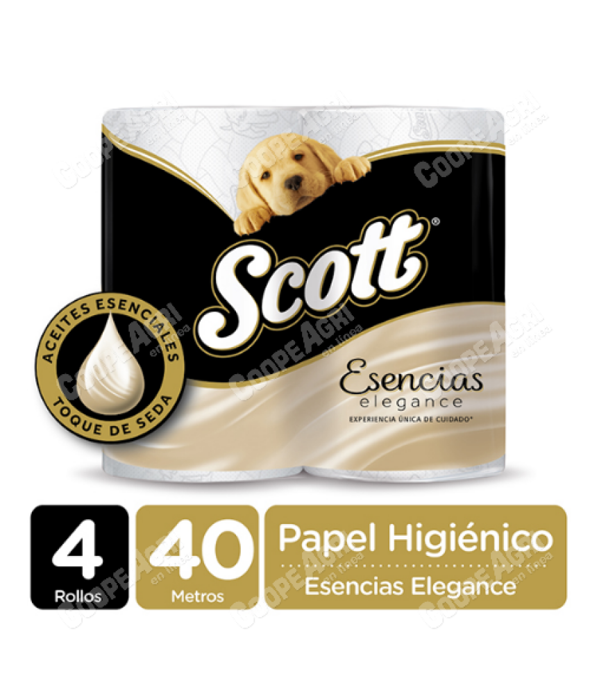 PAPEL HIEGIENICO SCOTT ESENCIAS 4 ROLLOS