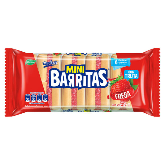 MARINELA MINI BARRITAS FRESA 104G