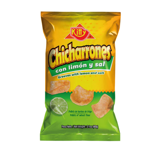 KITTY CHICHARRONES CON LIMÓN Y SAL 60G