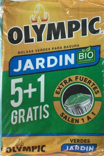 BOLSA BASURA OLYMPIC VERDES EXTRA FUERTES 5+1