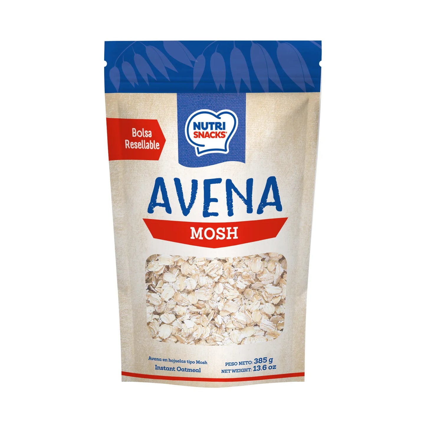 NUTRI SNACKS AVENA MOSH 385G