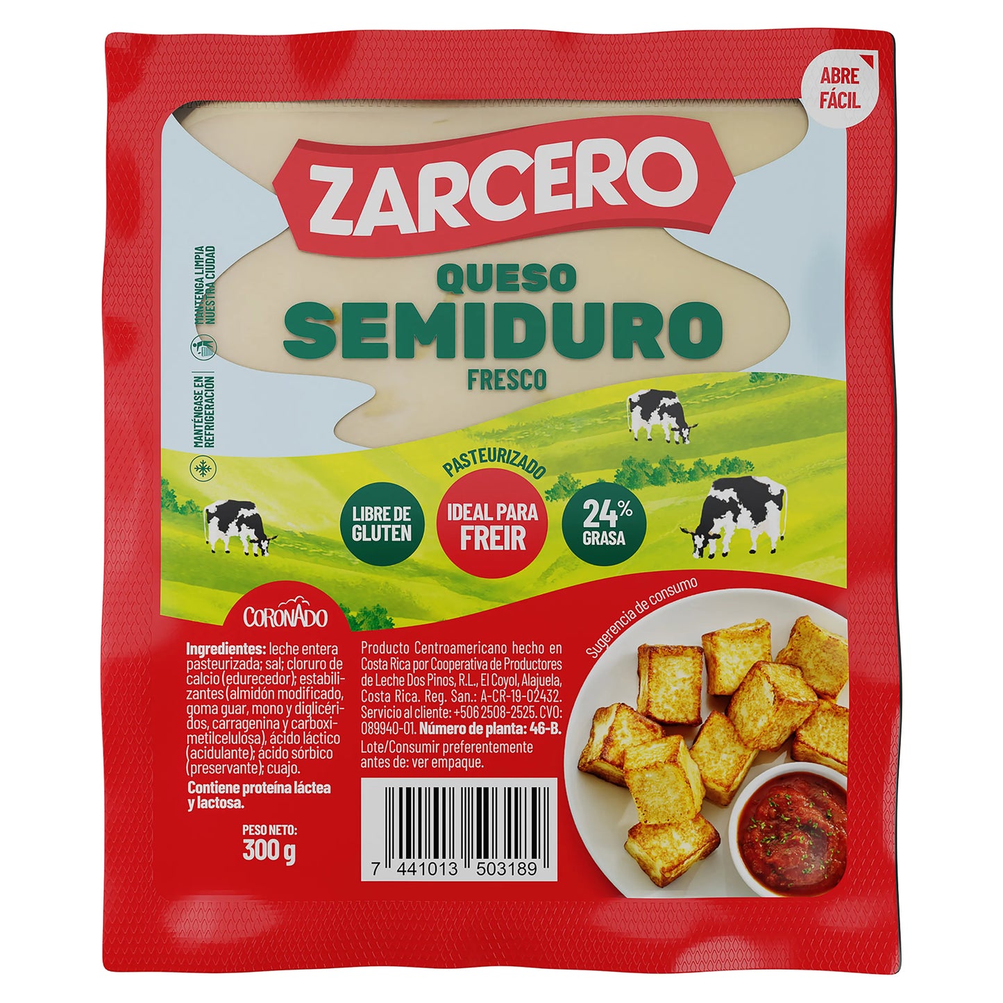 ZARCERO QUESO SEMIDURO 500G