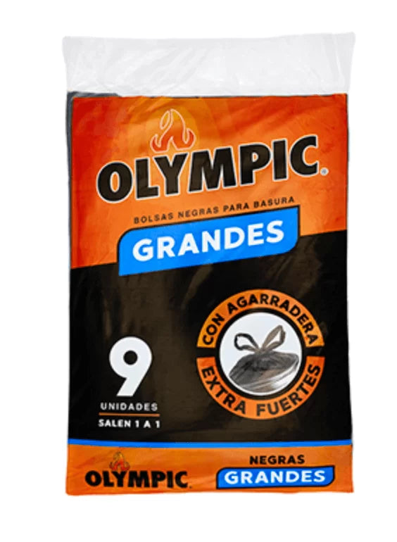 BOLSA OLYMPIC GDE 9UDS C/AGARR. NEGRA