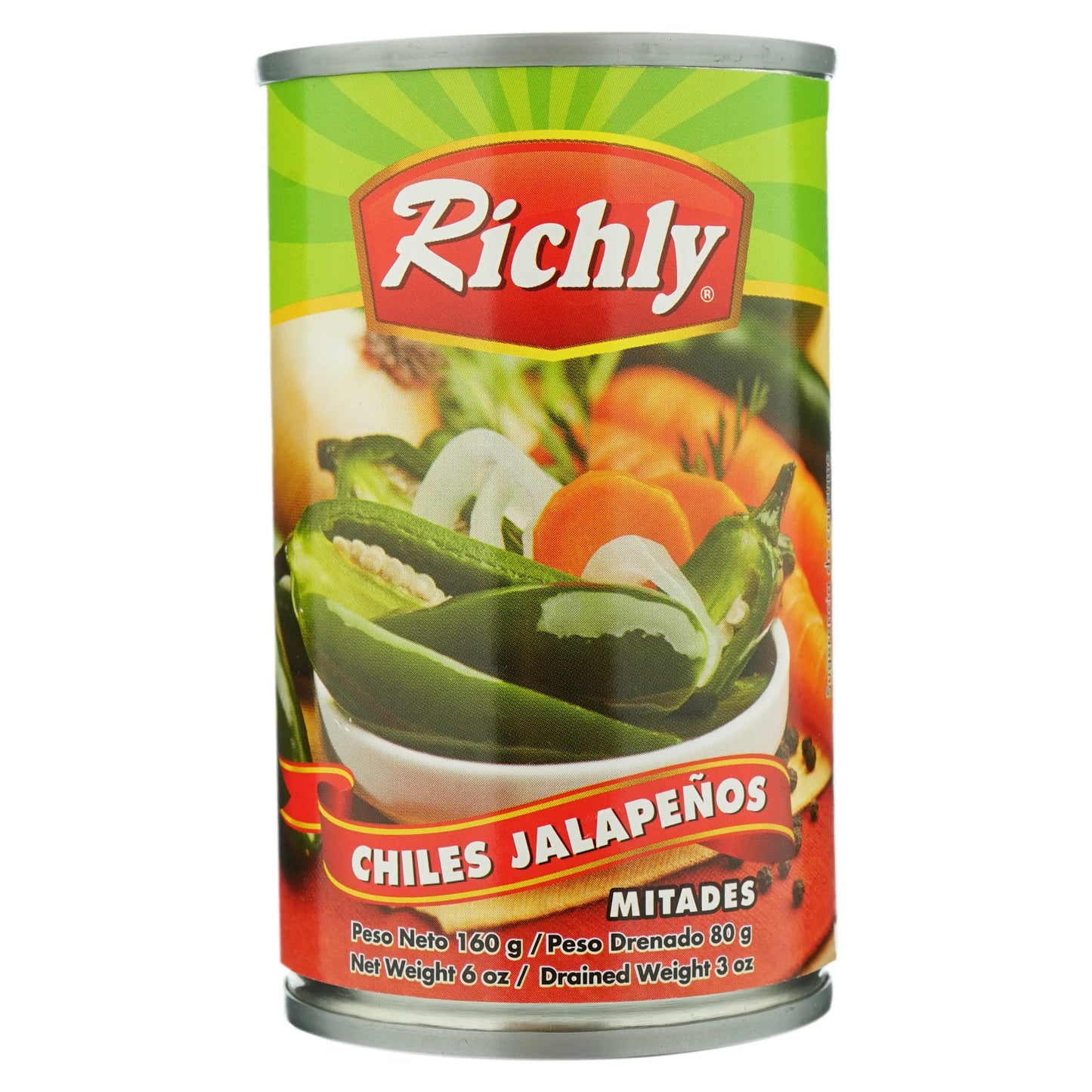 RICHLY CHILES JALAPEÑOS EN MITADES 160G