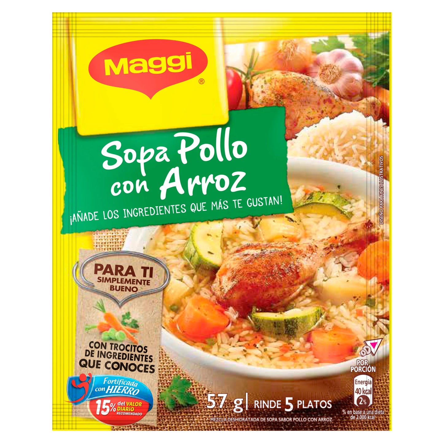 MAGGI SOPA DE POLLO CON ARROZ 55G