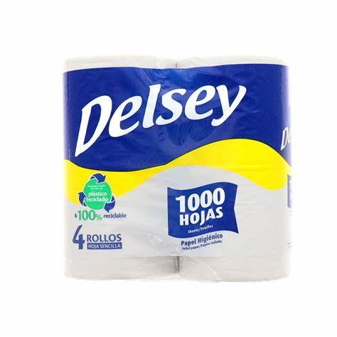 PAPEL HIEGIENICO DELSEY 1000H 4U