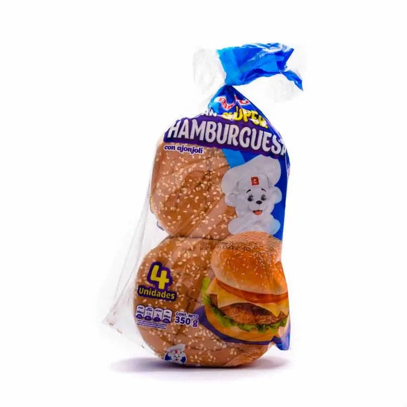 PAN BIMBO P/HAMBURGUESA 320G 4UDS