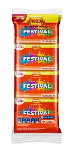 SORBETO FESTIVAL NARANJA 300G 12UDS