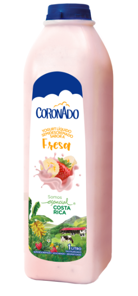 YOGURT LÍQUIDO CORONADO FRESA BANANO 1L